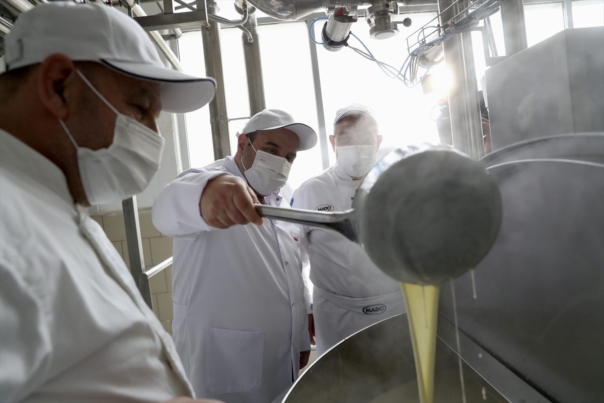 Bakan Varank, Kahramanmaraş'ta dondurma fabrikasını ziyaret etti: