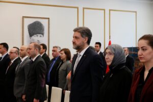 PEKİN (AA) – Türkiye'nin Pekin Büyükelçiliğinde "12 Mart İstiklal Marşı'nın