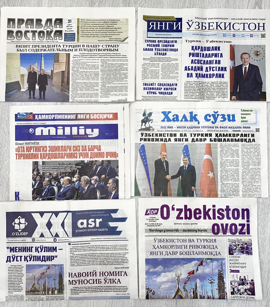 Cumhurbaşkanı Erdoğan'ın ziyareti Özbek basınında geniş yer buldu