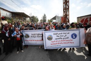 NABLUS (AA) – Filistinli kadınlar işgal altındaki Batı Şeria'nın kuzeyinde