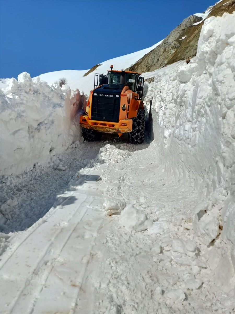 Hakkari'de yüksek kesimlerde karla mücadele çalışması sürüyor