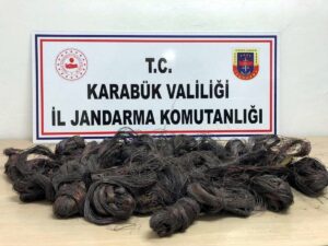 KARABÜK (AA) – Karabük'ün Yenice ilçesinde kablo hırsızlığı yaptıkları iddiasıyla