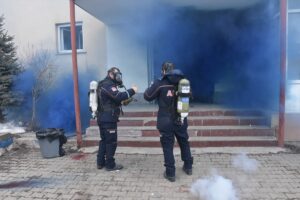 KARS (AA) – Kars'ta polis, itfaiye, AFAD ve sağlık ekiplerinin