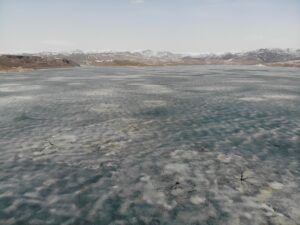 AĞRI (AA) – Ağrı'daki Yazıcı Barajı'nın yüzeyi, ilkbahar mevsiminin ikinci