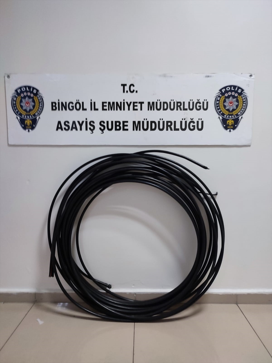 Bingöl'de kablo hırsızlığı suçundan bir şüpheli tutuklandı