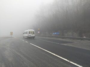 DÜZCE (AA) – D-100 kara yolunun Bolu Dağı kesiminde sağanak