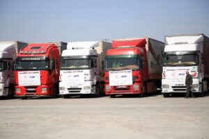 MERSİN (AA) – Türkiye'den Lübnan'a insani yardım malzemesi götürecek 58