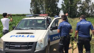 ADANA (AA) – Adana'nın merkez Seyhan ilçesinde tarla kenarında erkek