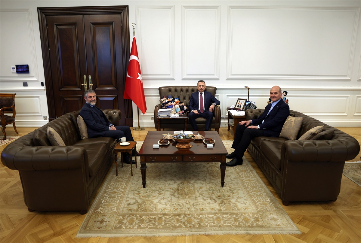 Cumhurbaşkanı Yardımcısı Oktay, İçişleri Bakanı Soylu'yu ziyaret etti