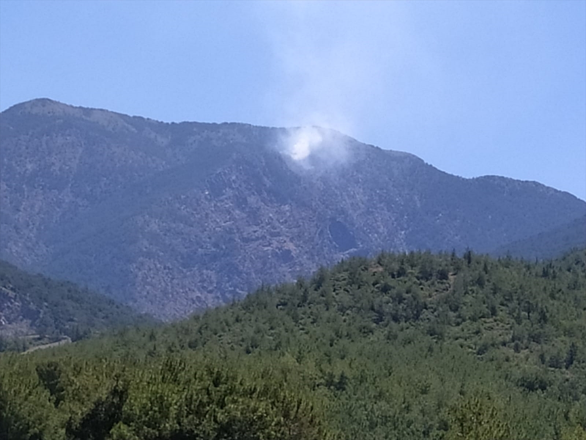 Hatay'da ormanlık alanda çıkan yangına müdahale ediliyor