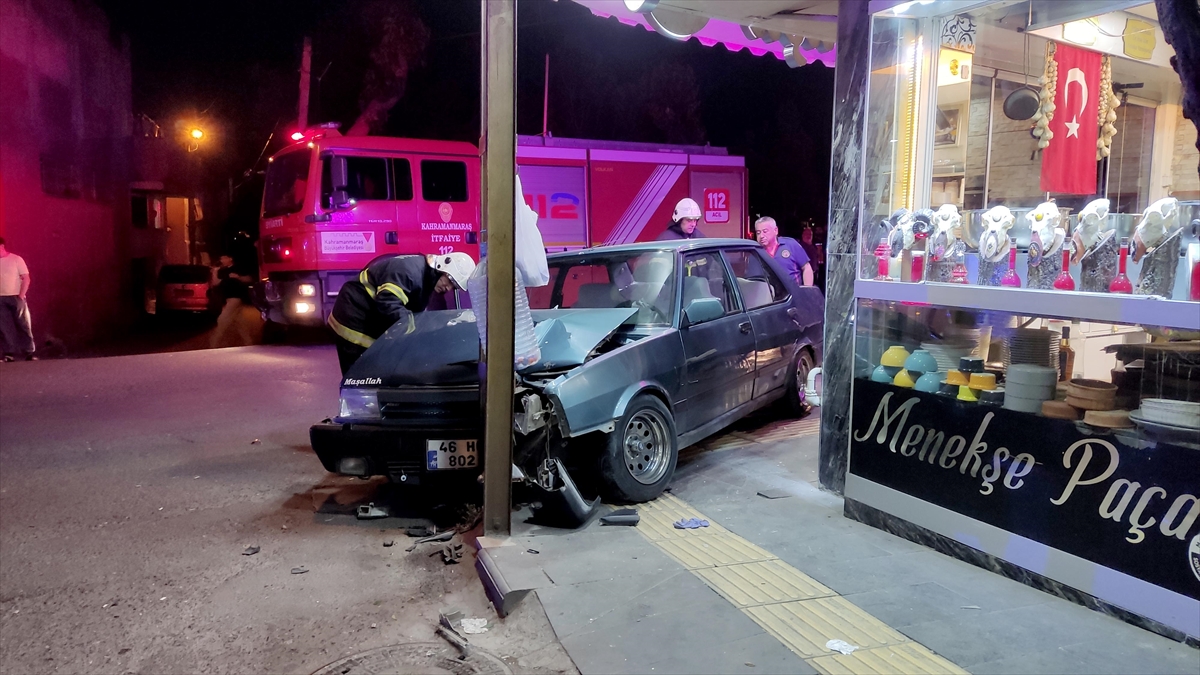 Kahramanmaraş'ta polisin “dur” ihtarına uymayıp kaçan sürücü kaza yapınca yakalandı