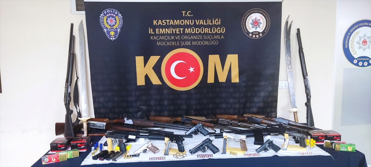Kastamonu'da kaçak silah operasyonunda 20 kişi gözaltına alındı