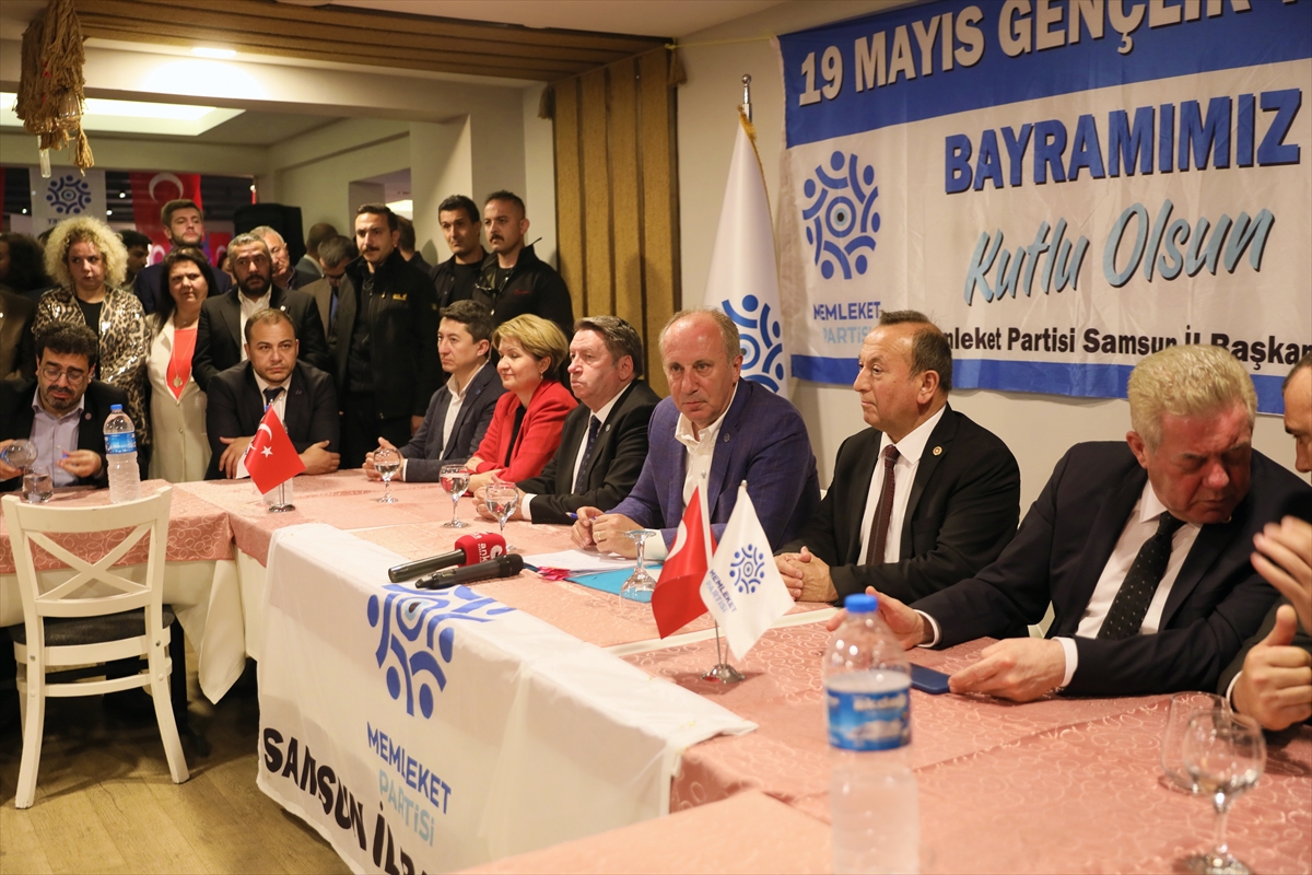 Memleket Partisi Genel Başkanı İnce, Samsun'da basın toplantısı düzenledi:
