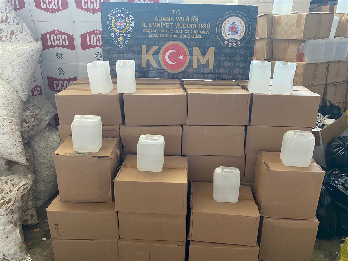 Adana'da sahte içki operasyonunda 7 şüpheli yakalandı