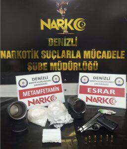 DENİZLİ (AA) – Denizli'de otomobildeki termosa gizlenen 309 gram metamfetamin
