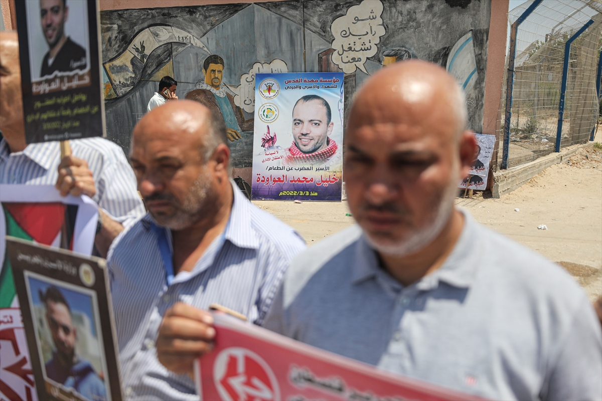 Gazze'de İsrail hapishanelerindeki Filistinli “idari tutuklulara” destek gösterisi düzenlendi