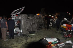 MUŞ (AA) – Muş'un Bulanık ilçesinde ambulans ile traktörün çarpışması