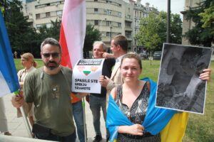 SARAYBOSNA (AA) – Sırbistan'ın başkenti Belgrad'da, savaş karşıtı protesto gösterisi