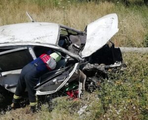 DENİZLİ (AA) – Denizli'nin Tavas ilçesinde meydana gelen trafik kazasında