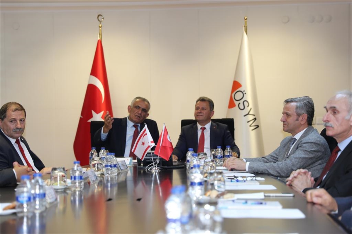 KKTC Milli Eğitim Bakanı Çavuşoğlu, ÖSYM Başkanı Aygün'ü ziyaret etti