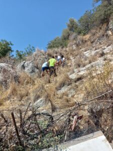 MUĞLA (AA) – Muğla'nın Fethiye ilçesinde kayalık alana iniş yapan