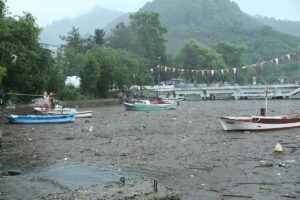 ORDU (AA) – Ordu'da gece etkili olan şiddetli yağış sonucu