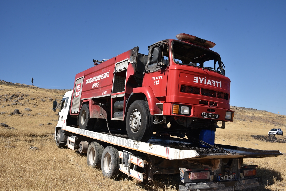 Şanlıurfa'da yangına müdahale eden itfaiye aracı yandı, 1 itfaiye eri yaralandı