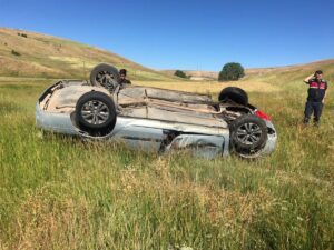 SİVAS (AA) – Sivas'ın Gürün ilçesinde devrilen otomobildeki sürücü öldü,