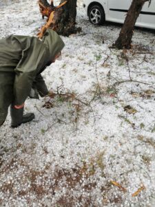 BİLECİK (AA) – Bilecik'in Bozüyük İlçesinde sağanak ve dolu günlük