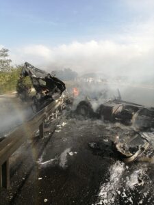 BOLU (AA) – Bolu'nun Gerede ilçesinde seyir halindeki tankerde çıkan