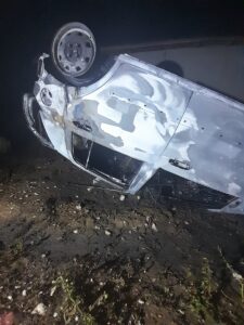 BURDUR (AA) – Burdur'da devrilen otomobilin alev alması sonucu 1