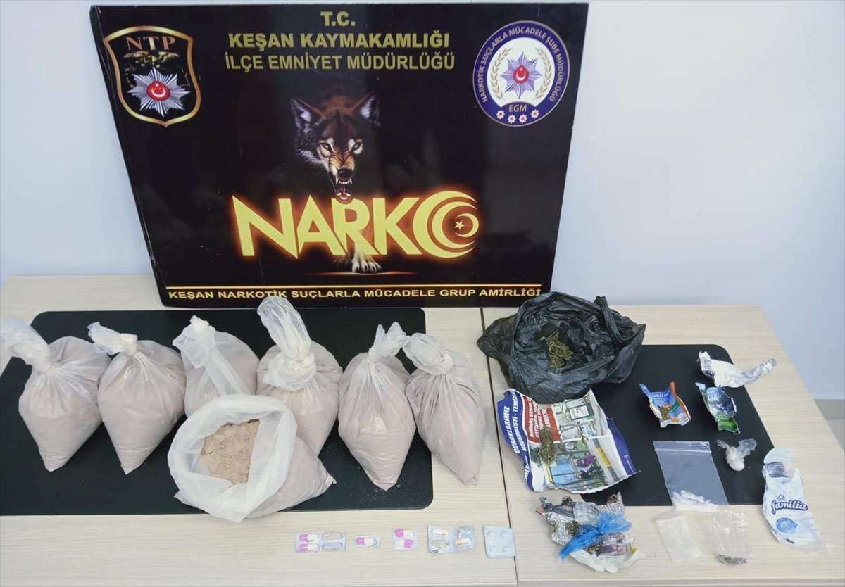 Edirne'de uyuşturucu operasyonunda 2 zanlı yakalandı