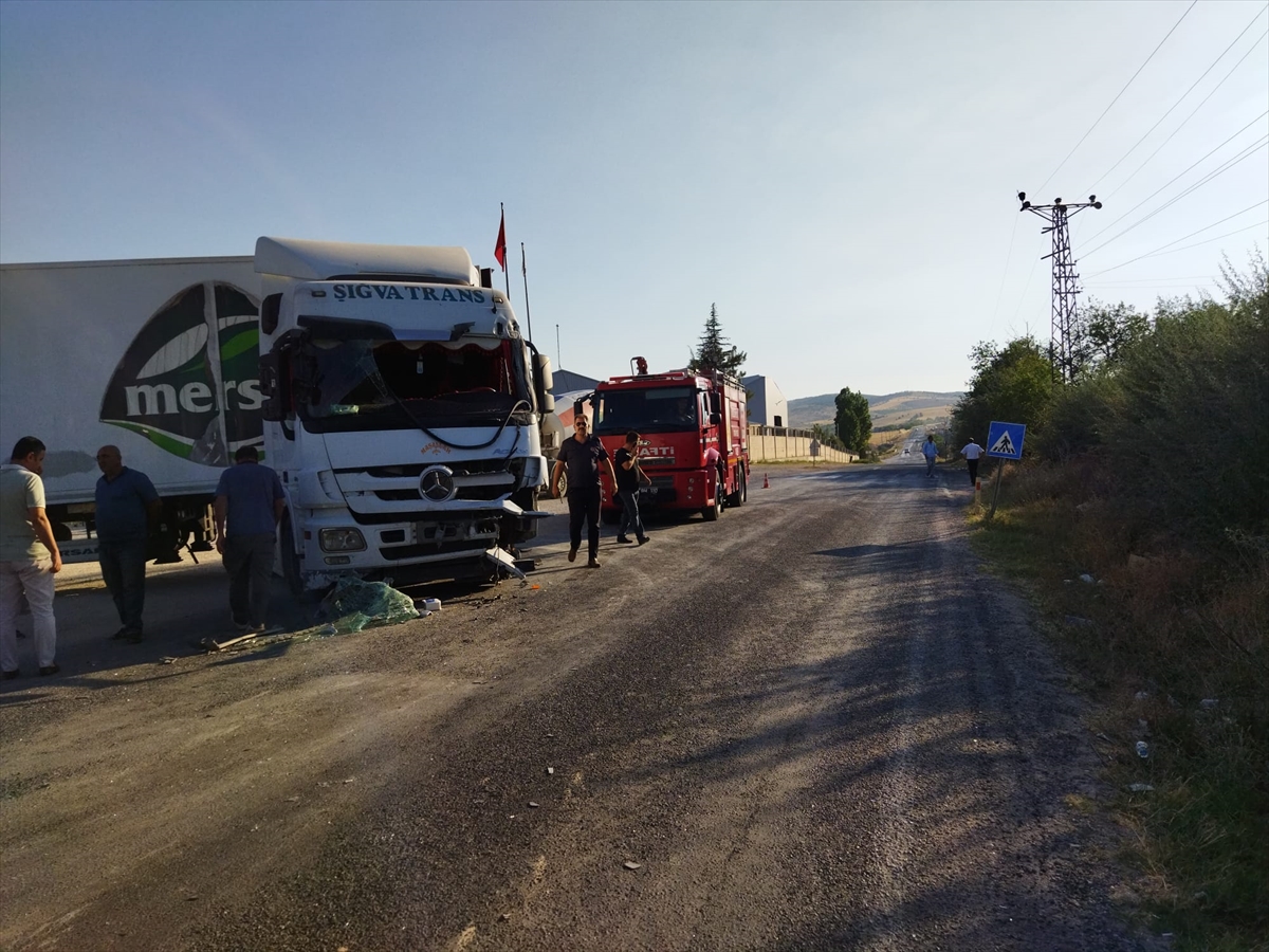 Elazığ'da beton mikseriyle tırın çarpıştığı kazada sürücüler yaralandı