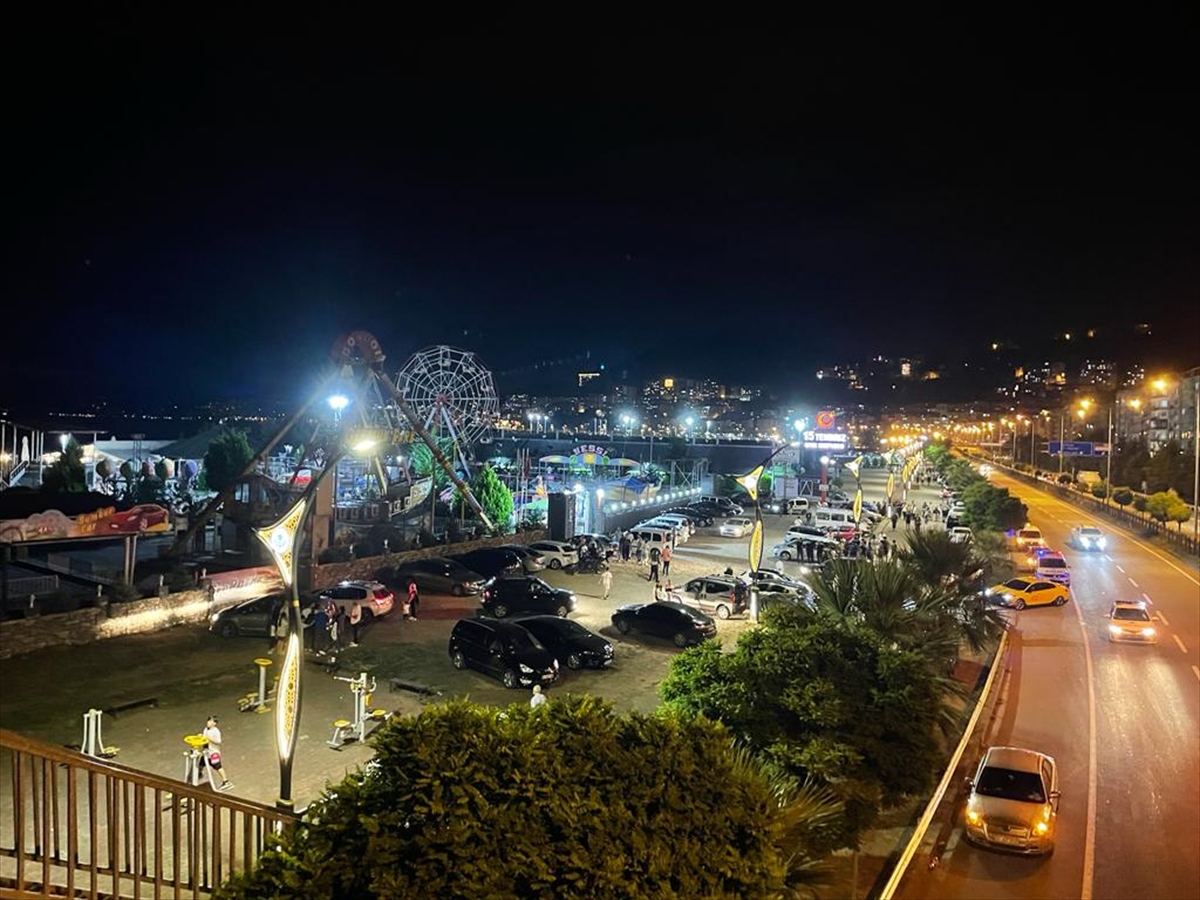 Giresun'da lunaparkta trenin raydan çıktığı kazada 4 kişi yaralandı