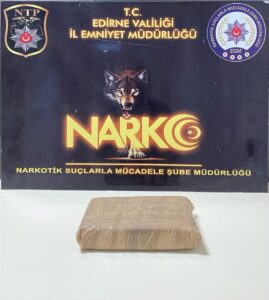 EDİRNE (AA) – Kapıkule Sınır Kapısı yolcu tuvaletindeki çöp kovasında