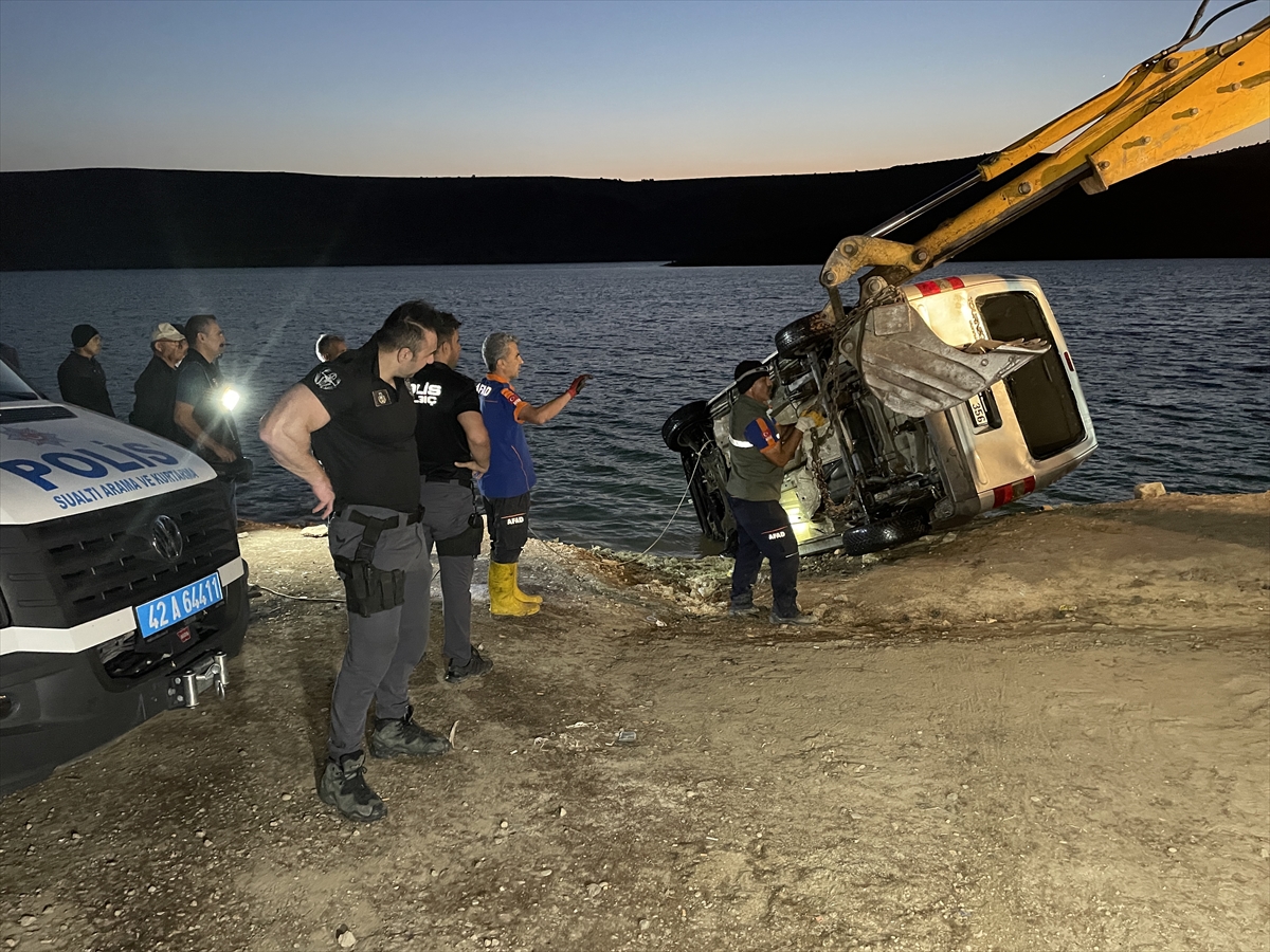 Karaman'da baraj gölüne düşen aracın sürücüsünün cesedine ulaşıldı