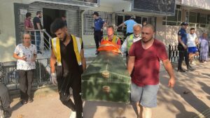 SAMSUN (AA) – Samsun'un İlkadım ilçesinde 8. kattan apartman boşluğuna