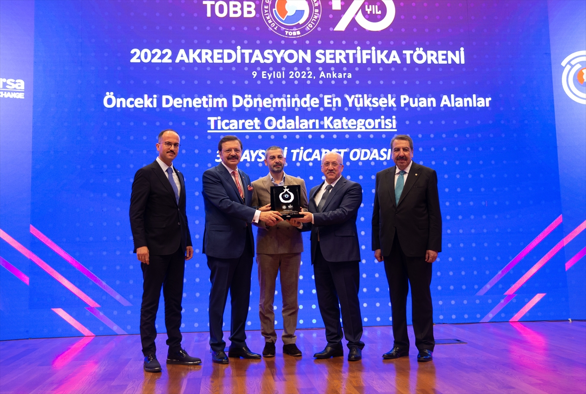 150 oda ve borsa akreditasyon sertifikalarını aldı