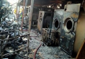 ANTALYA (AA) – Antalya'nın Serik ilçesinde otelin çamaşırhanesinde çıkan yangın