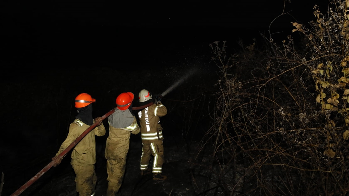 Arnavutköy'de ormanlık alanda çıkan yangına müdahale ediliyor