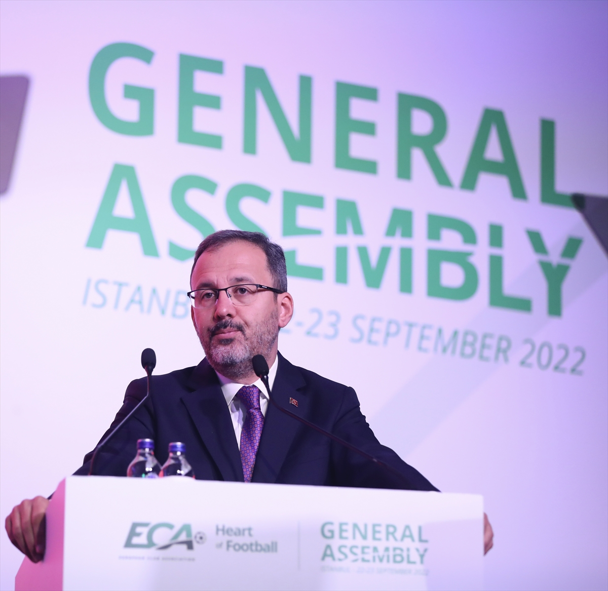 Bakan Kasapoğlu, Avrupa Kulüpler Birliği Genel Kurulu'nda konuştu: