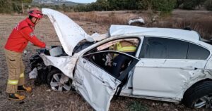 BALIKESİR (AA) – Balıkesir’in Dursunbey ilçesinde otomobilin devrilmesi sonucu aynı