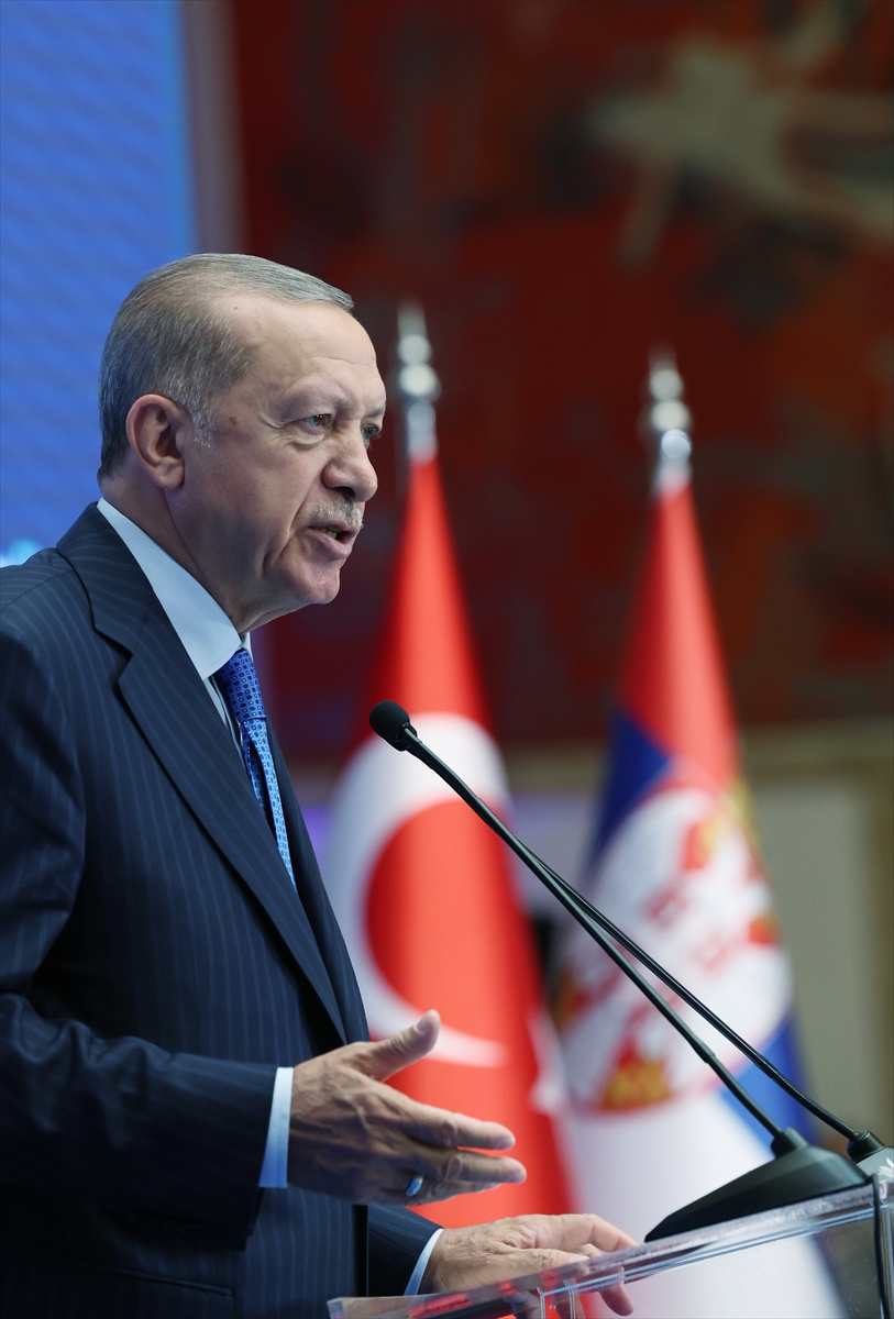 Cumhurbaşkanı Erdoğan, Türkiye-Sırbistan İş Forumu'nda konuştu: (1)