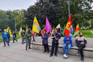STOCKHOLM (AA) – İsveç'in başkenti Stockholm'de terör örgütü YPG/PKK yandaşları,