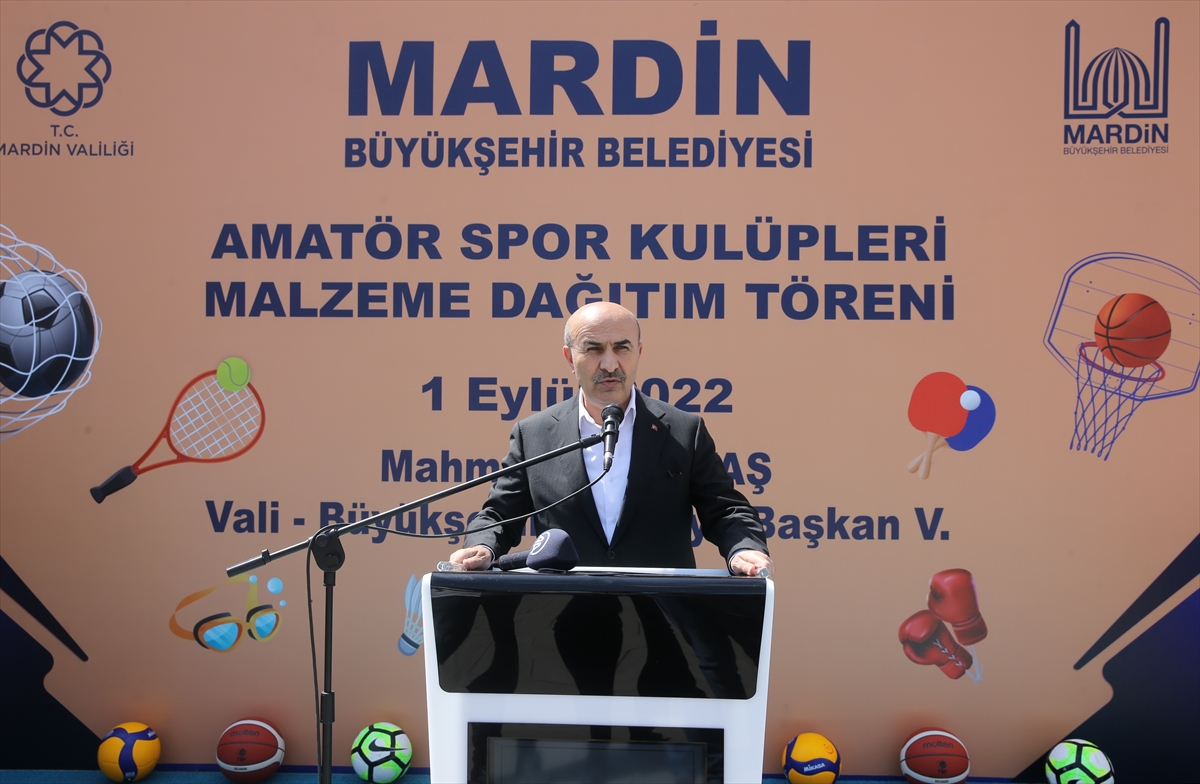 Mardin'de amatör spor kulüplerine 5 milyon lira değerinde malzeme desteği