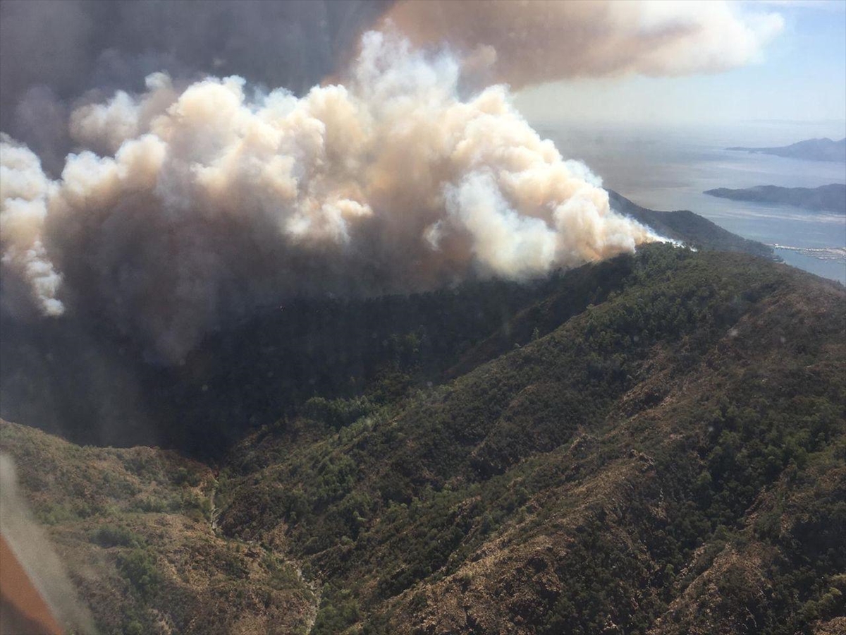 Marmaris'te orman yangını başladı