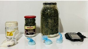 TRABZON (AA) – Trabzon'un Maçka ilçesinde araziye gömülü uyuşturucu maddeleri