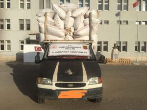 KAHRAMANMARAŞ (AA) – Kahramanmaraş'ın Göksun ilçesinde, 2,5 ton saman çaldıkları