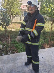 KOCAELİ (AA) – Kocaeli'nin Körfez ilçesinde bahçedeki demir kapıya sıkışan