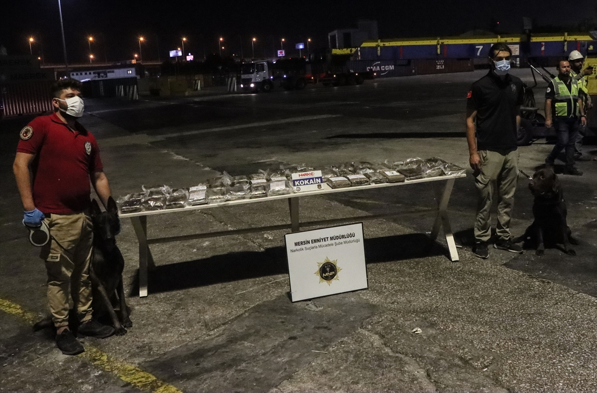 Mersin Uluslararası Limanı'nda 48 kilo 800 gram kokain ele geçirildi